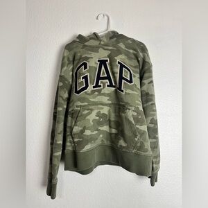 GAP Kids Olive Camouflage Hoodie